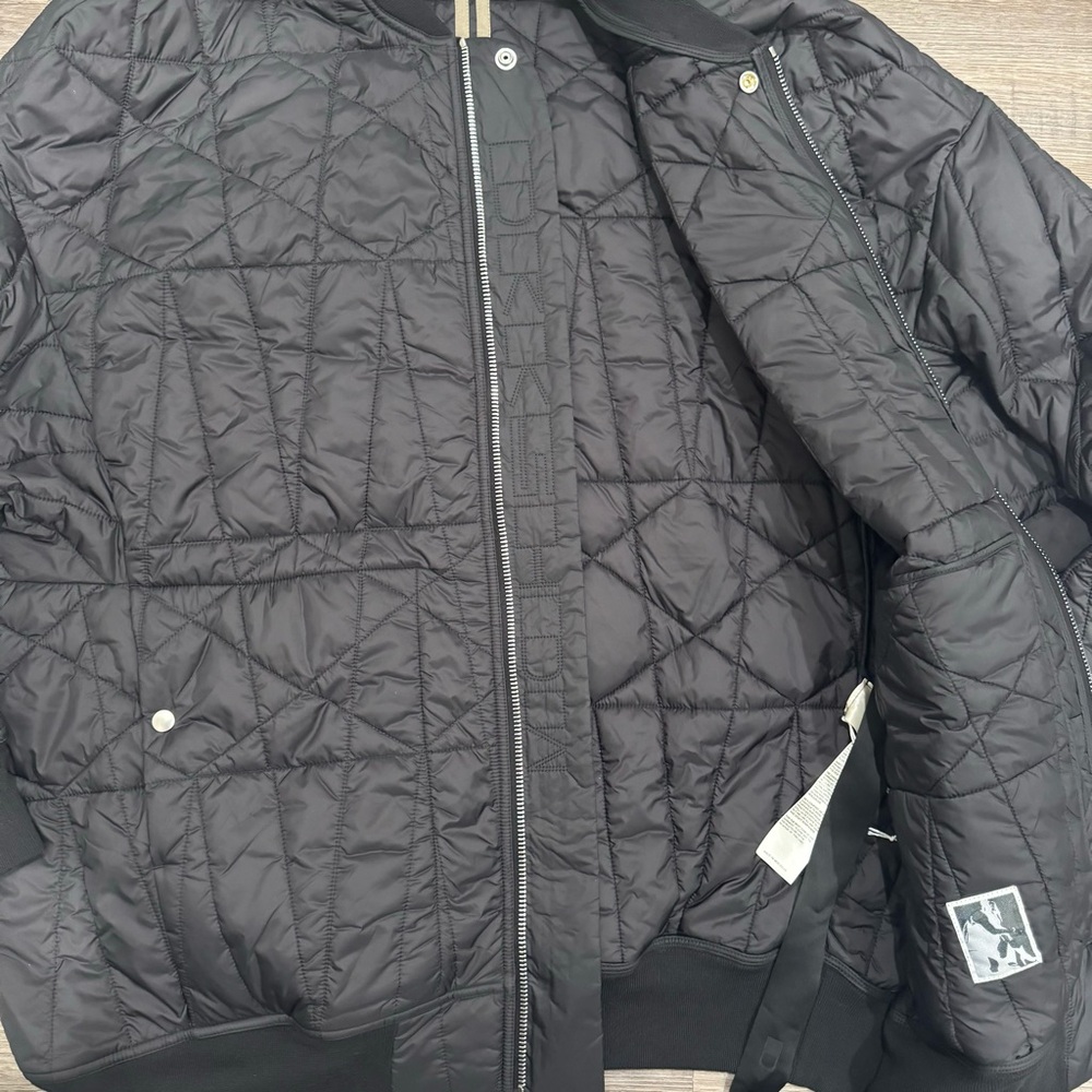 Rick Owens DRKSHDW Cappotto Imbottito Jumbo Flight DU02A3977 Black Quilted Coat - Picture 6 of 11